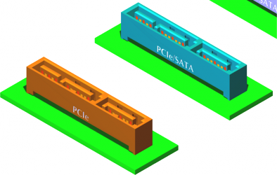 SATA Express konektory - původní obrázek z prezentace