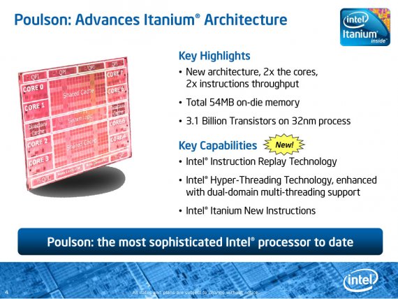 „Poulson“ Prezentace (4) - Poulson: Advanced Itanium Architecture