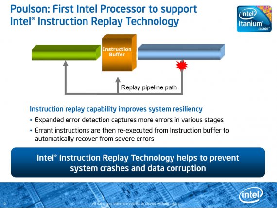 „Poulson“ Prezentace (5) - Poulson: First Intel Processor to support Intel Instruction Replay Technology