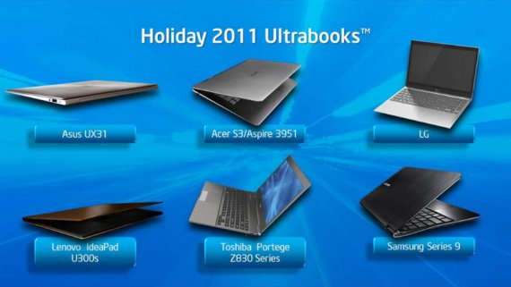 Ultrabooky pro rok 2011 (s procesory Intel Core druhé generace)
