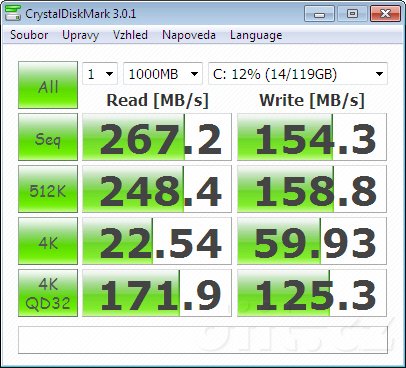 Kingston SSDNow V+ 64GB - CrystalDiskMark