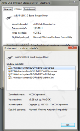 ASUS USB 3.0 Boost Storage Driver - informace